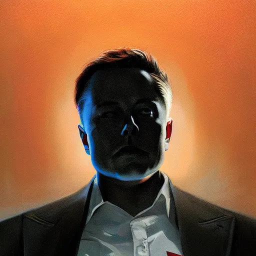 Prompt: of an ultradetailed beautiful portrait panting of elon musk, front view, oil painting, by ilya kuvshinov, greg rutkowski and makoto shinkai