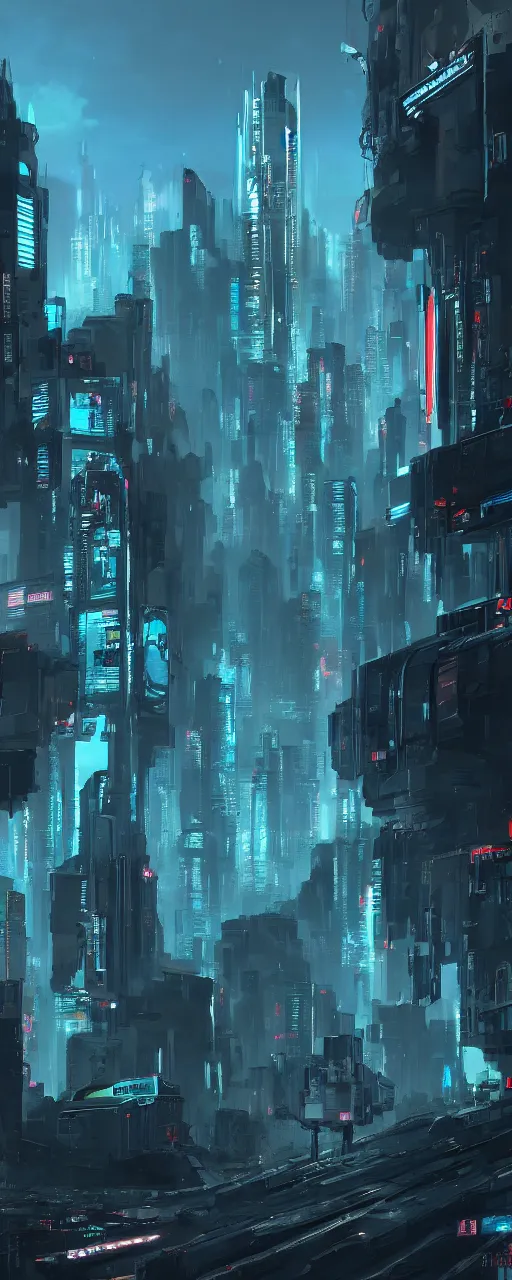 Image similar to cyberpunk landscape, synth, concept art