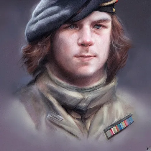 Image similar to a sodier with a head of a british longhair in the war, by stanely artgerm