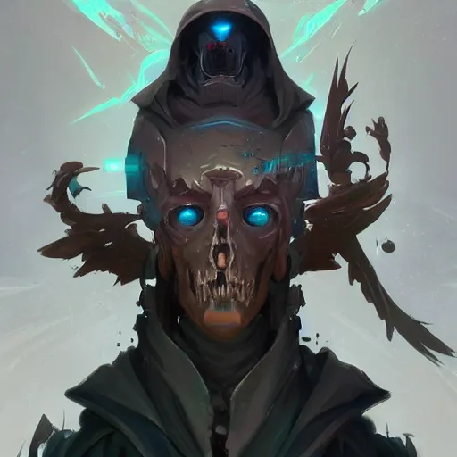 Image similar to portrait of a cybernetic grim reaper, cyberpunk concept art by pete mohrbacher and artgerm and wlop and greg rutkowski and deathburger, digital art, highly detailed, intricate, sci - fi, sharp focus, trending on artstation hq, deviantart, unreal engine 5, 4 k uhd image