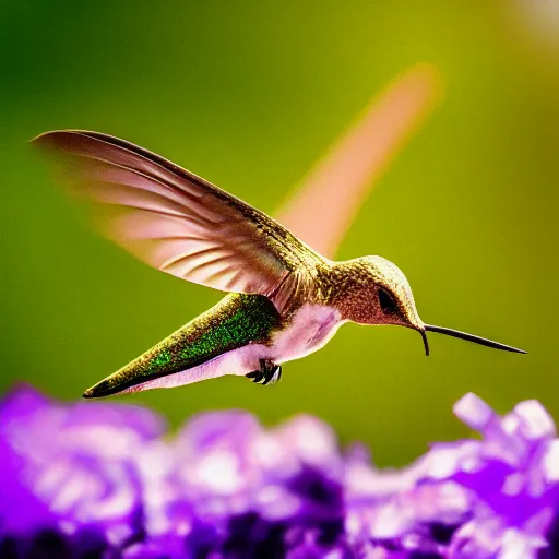 Prompt: a moth shaped like a hummingbird bird realistic national Geographic photography