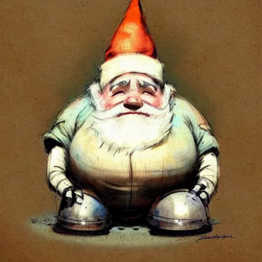 Image similar to ( ( ( ( ( 1 9 5 0 s robot knome very fat. muted colors. ) ) ) ) ) by jean - baptiste monge!!!!!!!!!!!!!!!!!!!!!!!!!!!!!!