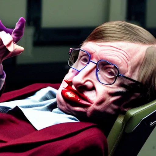 Prompt: stephen hawking as the joker