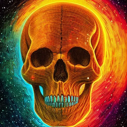 Image similar to ngc 3132 melting mysterious skull landscape by Casey Weldon, dan mumford 8k ultra high definition, upscaled, perfect composition , golden ratio, edge of the world, image credit nasa nat geo