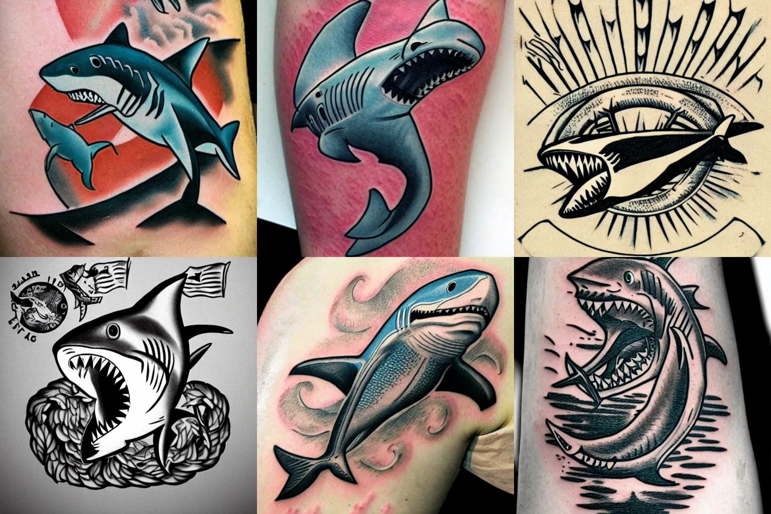 70 Traditional Shark Tattoo Designs For Men  Old School Ideas