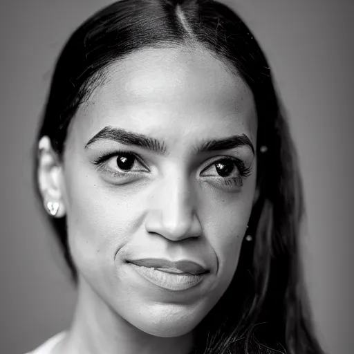 Prompt: a portrait of alexandria ocasio-cortez thick body, intricate, elegant, highly detailed, 50mm f4 CANNON EOS 5D