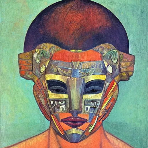 Image similar to head of a beautiful boy wearing a mask made of metal flowers, by diego rivera and john watkiss and annie swynnerton, art deco shaman, stylized flowers, art brut, symbolist, dramatic cinematic lighting, god rays, iridescent beetles, clean crisp graphics, smooth sharp focus, extremely detailed