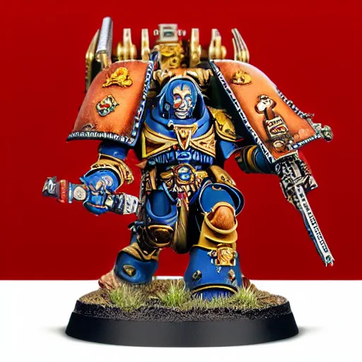 Image similar to warhammer 4 0 k chaos marine ron desantis