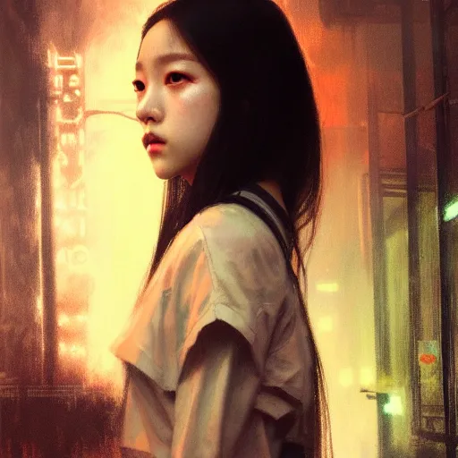 Image similar to jisoo of blackpink, hyperrealistic portrait, bladerunner street, art of elysium by jeremy mann and alphonse mucha, fantasy art, photo realistic, dynamic lighting, artstation, poster, volumetric lighting, very detailed face, 8 k, award winning