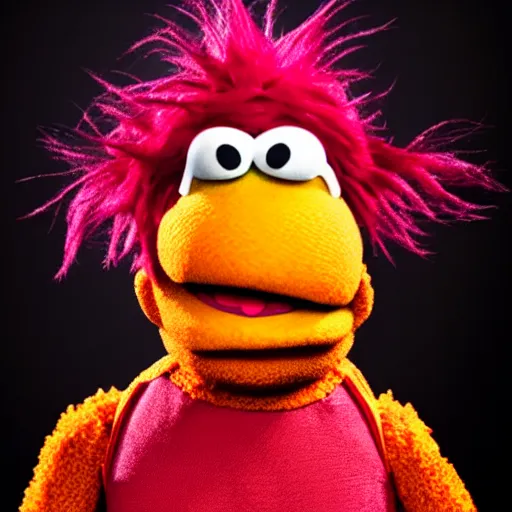 Image similar to studio portrait still of muppet!!!!! heat miser!!!!!! as a muppet muppet as a muppet, 8 k, studio lighting, key light,