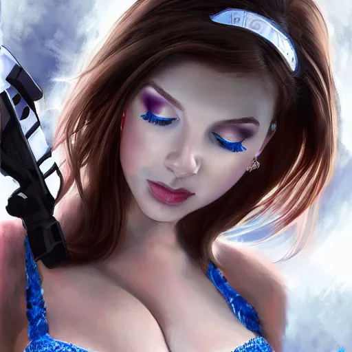 Prompt: amouranth photorealism art, highly detailed