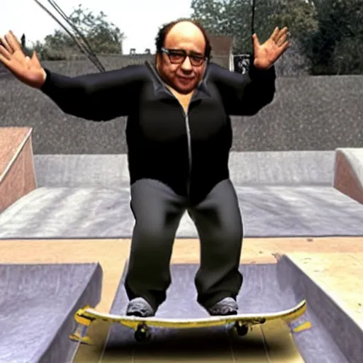 Image similar to danny devito in tony hawk's pro skater