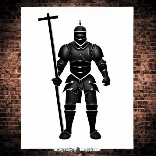 Image similar to black man knight with sword on white bear symmetrical realistic fantasy