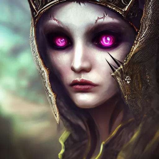 Prompt: higly detailed full body character art of a high fantasy sorceres eyes covered by a pointy mage hat, full body, highly detailed, photo realistic, dark fantasy atmosphere, froggy, 8K, matte-painting