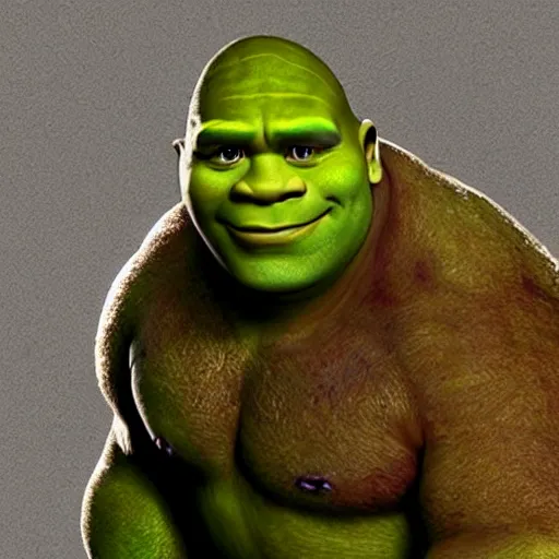 Image similar to dwayne johnson as shrek