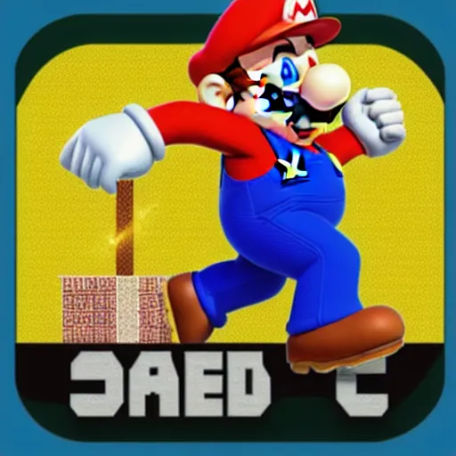 Prompt: super mario with a shotgun