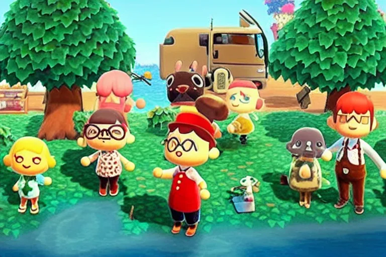 Image similar to a still of an animal crossing movie directed by woody allen in 2 0 0 3