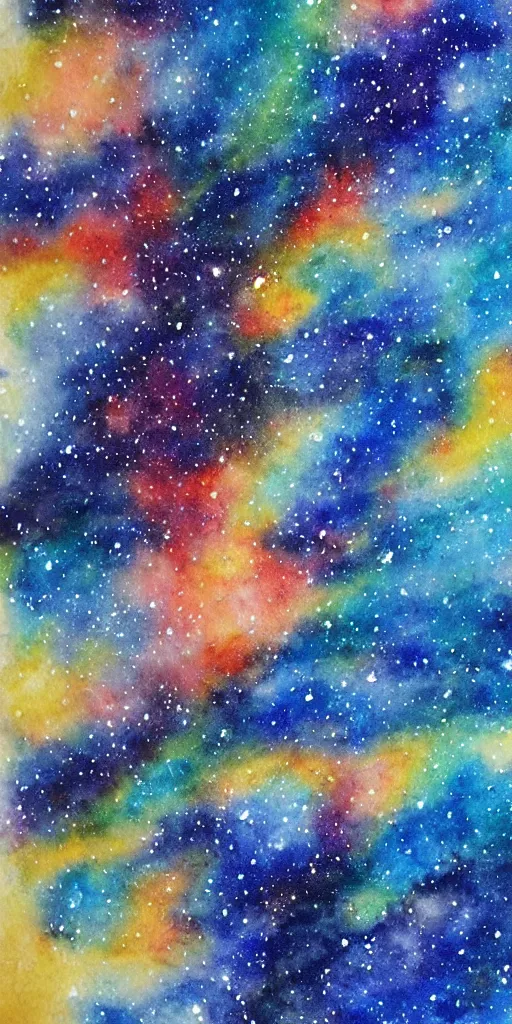 Image similar to asian water - color painting of the galaxy, detailed, refined, high quality, modern