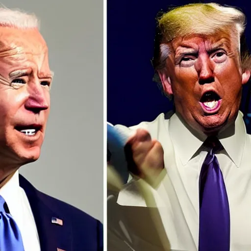 Image similar to joe biden with donald trumps hair, hair of donald trump