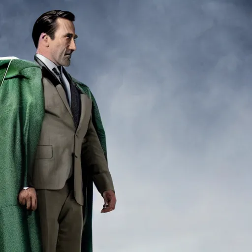 Prompt: Jon Hamm, Don Draper as Doctor Doom in the new Fantastic Four movie