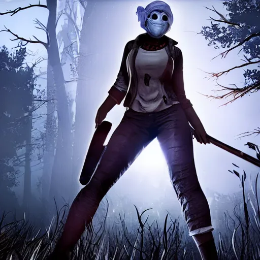 Image similar to Screenshot of 2B as a survivor in Dead By Daylight