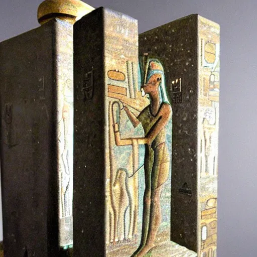 Prompt: bioluminescent ancient egyptian obelisk, sharp focus, hyper detailed masterpiece