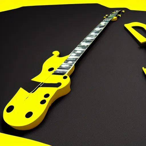Prompt: black Pistol with yellow hydraulic parts concept art, white background