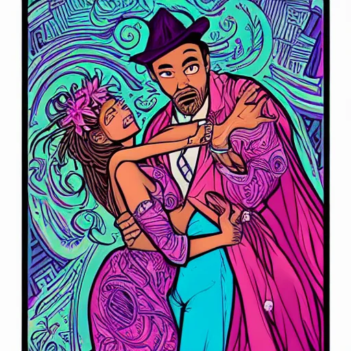 Prompt: Jibaro from Love life + woman, by josan gonzales and Dan Mumford and