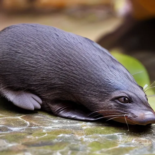 Prompt: photo of a platypus cat, realistic, 4 k