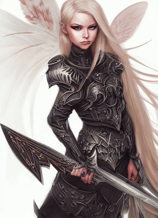 Image similar to blonde combat fairy venizian era, dark fantasy, extremely detailed, sharp focus, portrait, smooth, digital illustration, by rossdraws, frank franzzeta