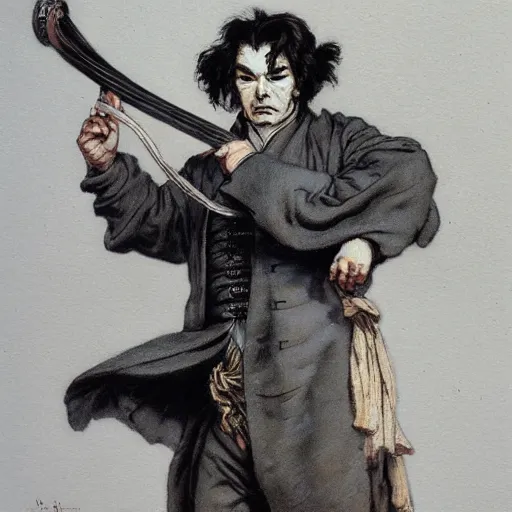 Image similar to ludwig van beethoven, wuxia, character design, painting by gaston bussiere, katsuya terada, frank frazetta, tom of finland, trending on artstation