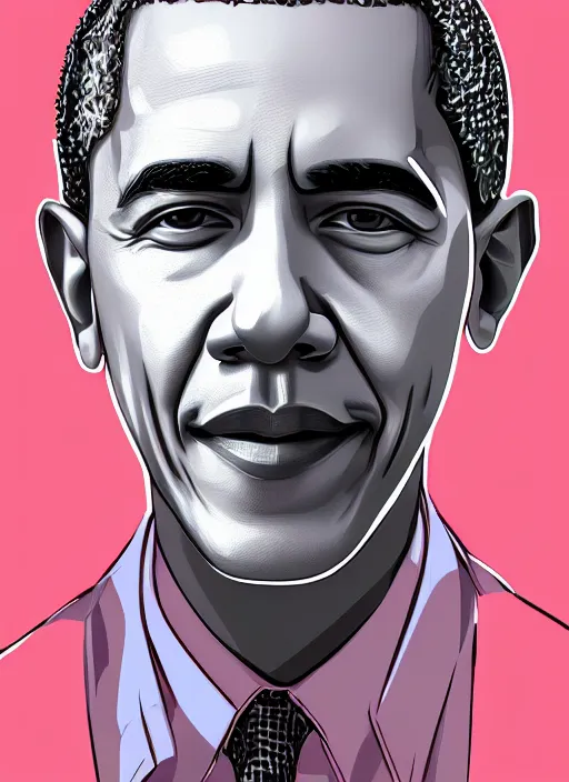 Prompt: closeup portrait of barack obama, an ultrafine detailed illustration by james jean, intricate linework, bright colors, final fantasy, behance contest winner, vanitas, angular, altermodern, unreal engine 5 highly rendered, global illumination, radiant light, detailed and intricate environment