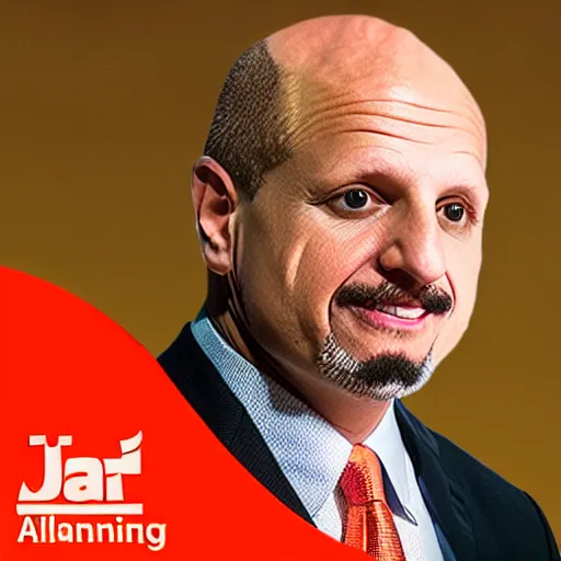 Prompt: the art of flambéing money by Jim Cramer