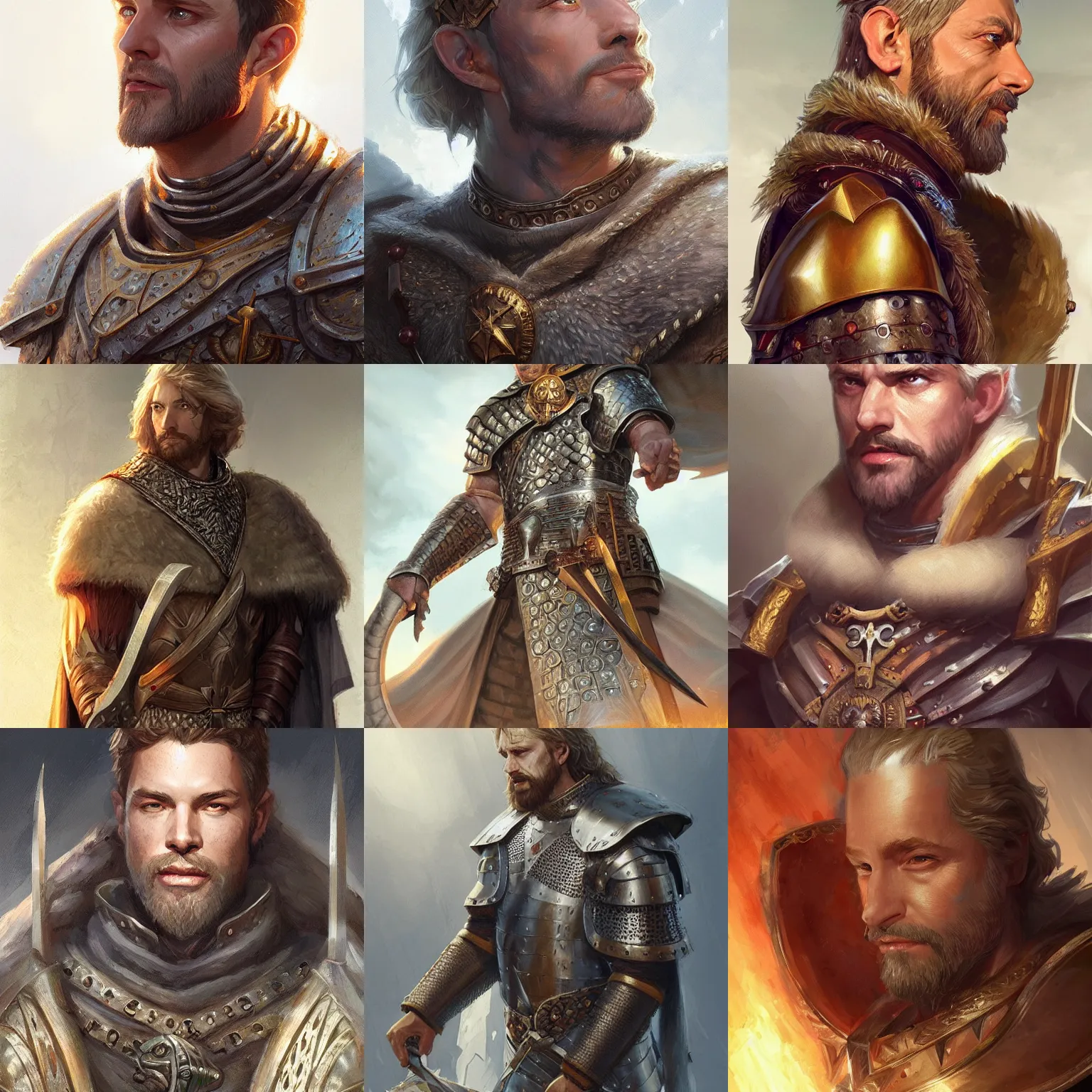 Prompt: king richard the lionheart, D&D, fantasy, portrait, highly detailed, digital painting, trending on artstation, concept art, sharp focus, illustration, art by artgerm and greg rutkowski and magali villeneuve