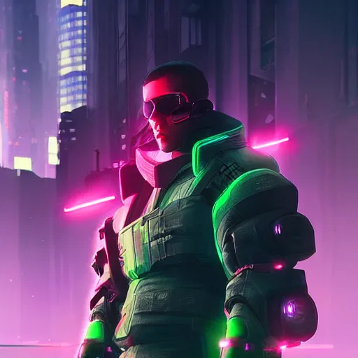 Prompt: New people Blade Runners, cyberpunk style, digital painting, artstation, concept art, smooth, sharp focus, hyperrealistic, illustration, artstation trending, octane render, unreal engine, ambient light, dynamic lighting, magical, dark vibes, green, purple and red colors