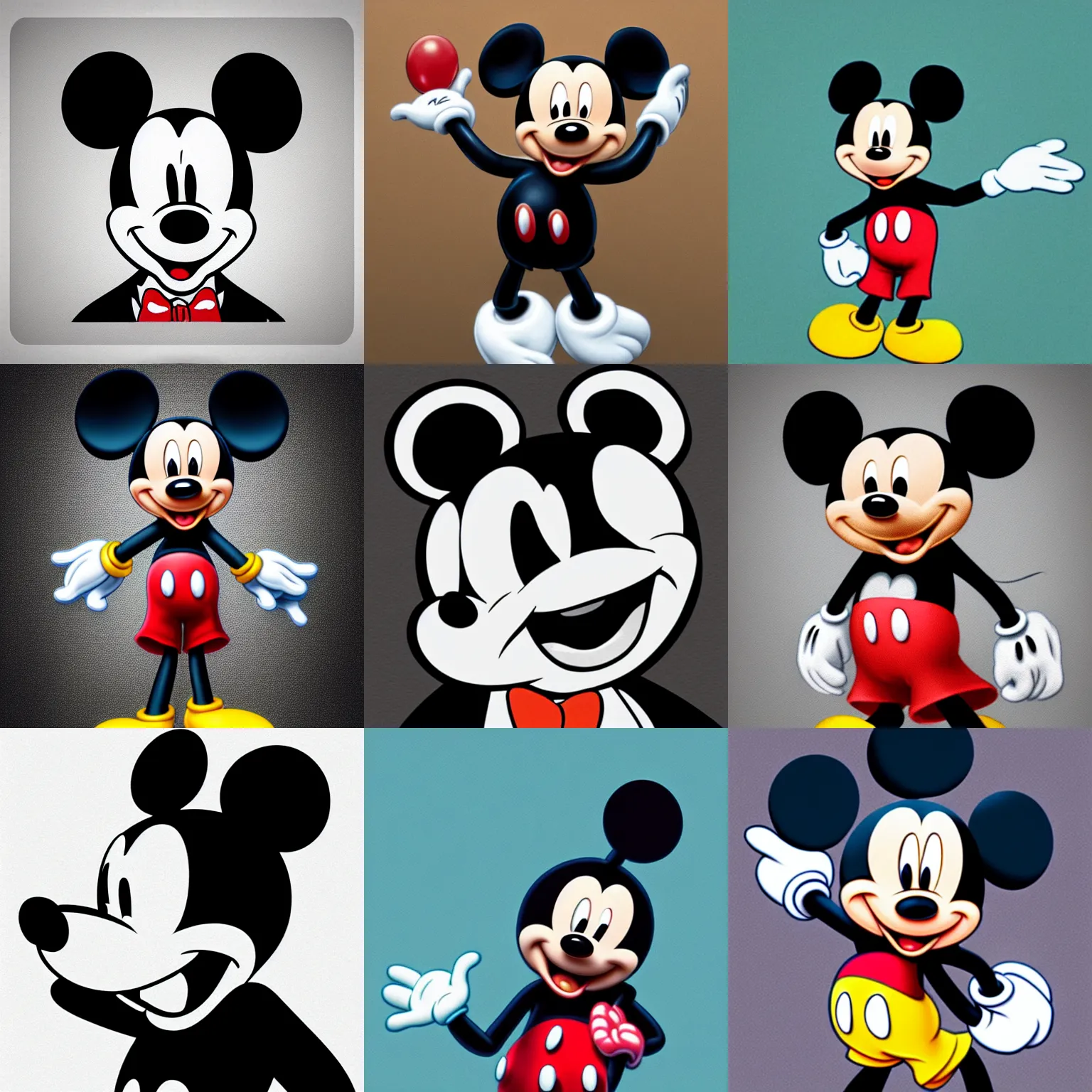 Prompt: “Mickey Mouse as a human being”