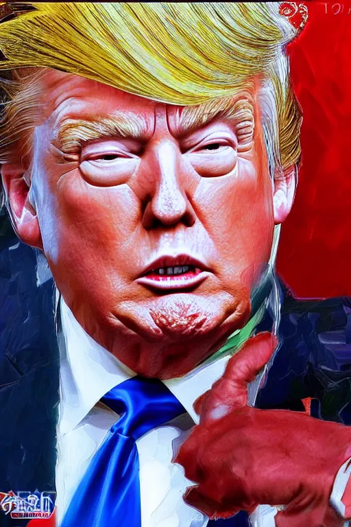 Prompt: Donald Trump as a Japanese man, oil on canvas, intricate, portrait, 8k highly professionally detailed, HDR, CGsociety