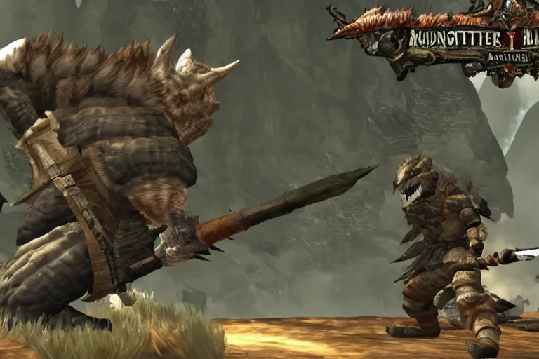 Image similar to joe biden monster hunter screenshot