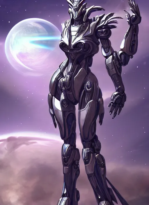 Prompt: goddess shot, galactic sized stunning beautiful anthropomorphic robot mecha female dragon, in space, larger than planets, posing elegantly, with earth in clawed hands, detailed silver armor, epic proportions, epic size, epic scale, ultra detailed digital art, furry art, macro art, dragon art, giantess art, warframe fanart, furaffinity, deviantart, realistic