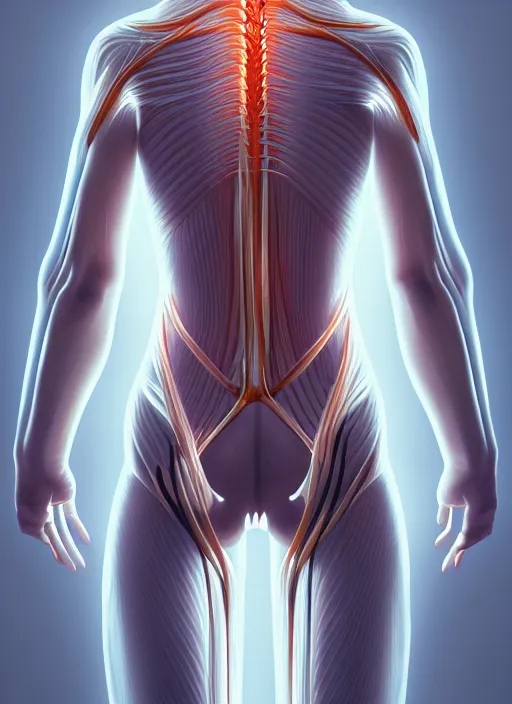 Prompt: portrait of a human diagram, human muscle medical diagram with good cable management, intricate, elegant, glowing lights, highly detailed, digital painting, artstation, concept art, smooth, sharp focus, illustration, art by wlop, mars ravelo and greg rutkowski