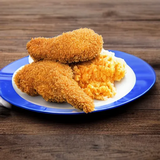 Image similar to breaded chicken sitting on the king’s throne with a crown of a king in top of it, hyper realistic, 4k