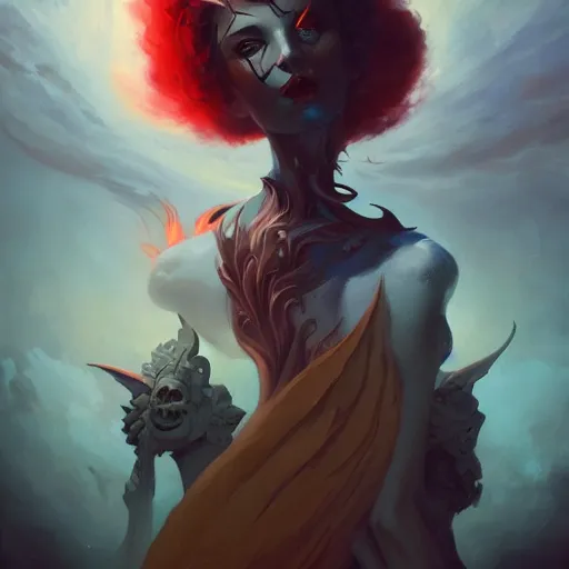 Prompt: the goddess of death by pete mohrbacher and greg rutkowski, digital art, unreal engine 5, wlop, trending on artstation, deviantart, pinterest, symmetrical portrait, rule of thirds, 4K UHD image