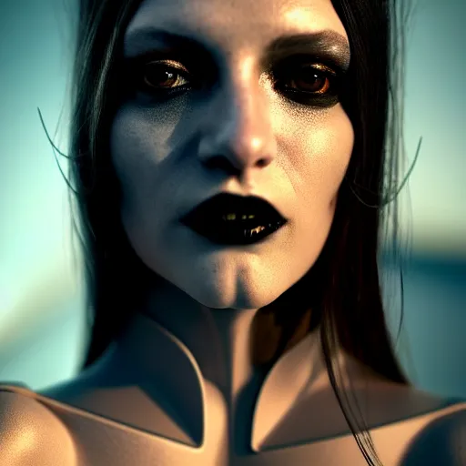 Prompt: photographic portrait of a stunningly beautiful gothic cyberpunk android female in soft dreamy light at sunset, god rays, contemporary fashion shoot, by edward robert hughes, annie leibovitz and steve mccurry, david lazar, jimmy nelsson, breathtaking, 8 k resolution, extremely detailed, beautiful, establishing shot, artistic, hyperrealistic, beautiful face, octane render