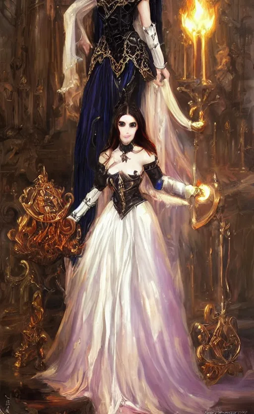 Image similar to Alchemy Imperial Princess knight gothic girl. By Konstantin Razumov, highly detailded