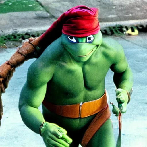 Image similar to johny depp as turtle in 9 0 s teenage mutant ninja turtles tv show