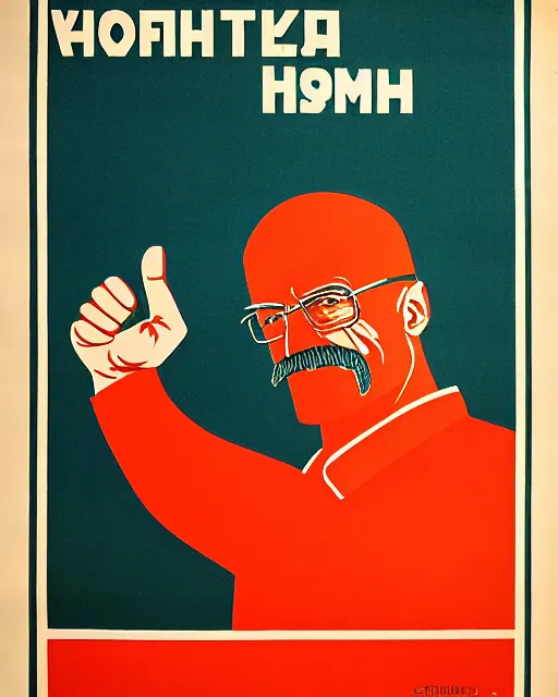 soviet communist propaganda poster of walter white as | Stable ...