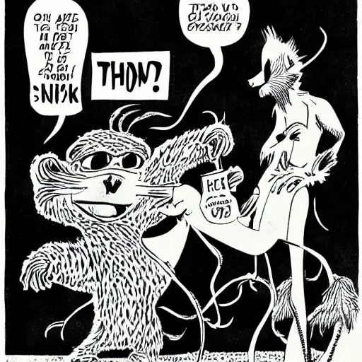 Image similar to comic about skunks by Harvey Kurtzman, 1969.