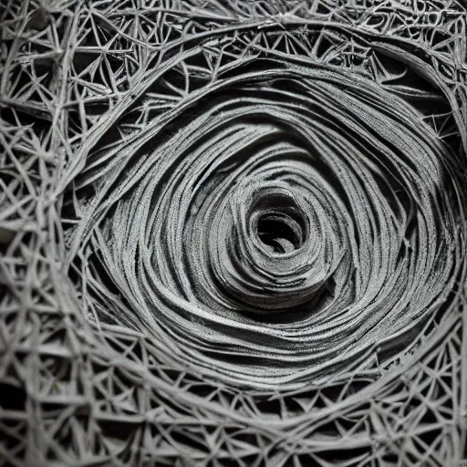 Image similar to muons emerging in large vision model artificial intelligence. canon 5 d 5 0 mm lens. intricate papier - mache