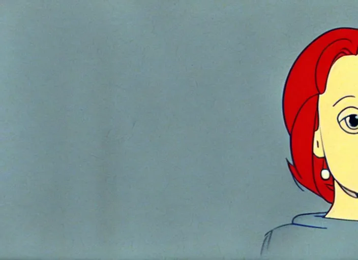 Image similar to an animation cel of dana scully, in the style of netflix animation, toei animation, filmation animation, traditional animation, sharp detail, 1 9 8 8