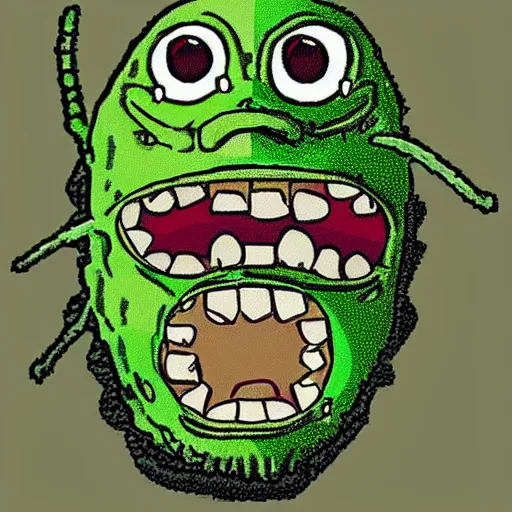 Image similar to prehistoric pickle rick